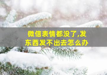 微信表情都没了,发东西发不出去怎么办