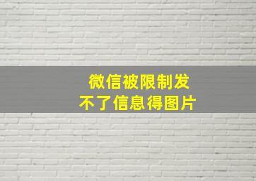 微信被限制发不了信息得图片