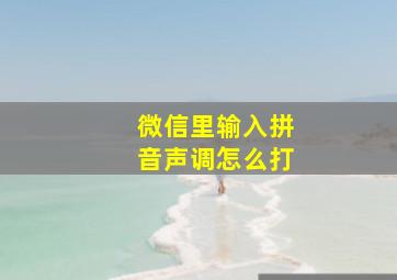 微信里输入拼音声调怎么打