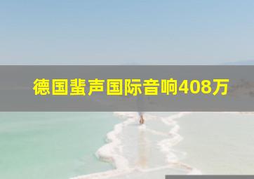 德国蜚声国际音响408万