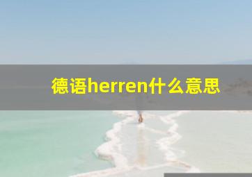 德语herren什么意思