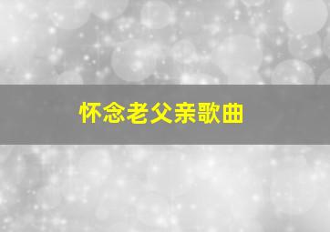 怀念老父亲歌曲