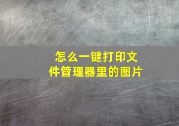 怎么一键打印文件管理器里的图片