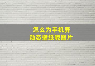 怎么为手机弄动态壁纸呢图片