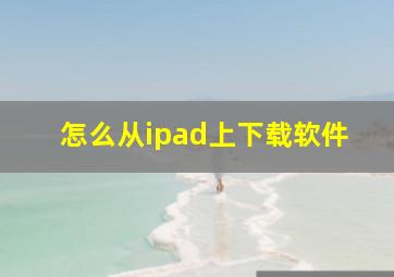 怎么从ipad上下载软件