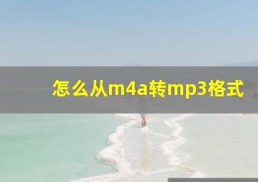 怎么从m4a转mp3格式