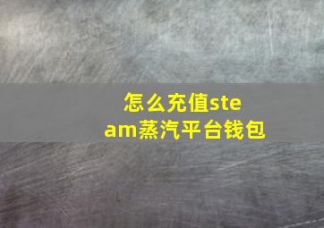 怎么充值steam蒸汽平台钱包