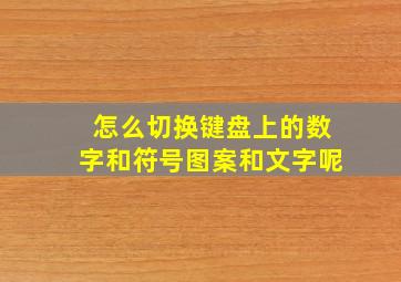 怎么切换键盘上的数字和符号图案和文字呢