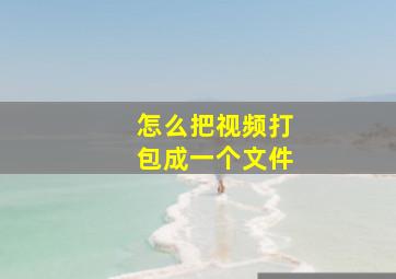 怎么把视频打包成一个文件