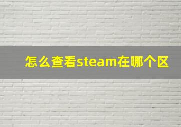 怎么查看steam在哪个区