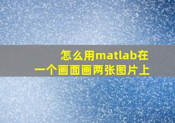 怎么用matlab在一个画面画两张图片上