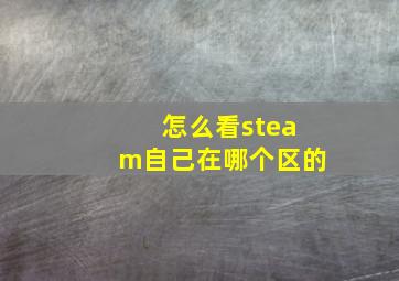 怎么看steam自己在哪个区的