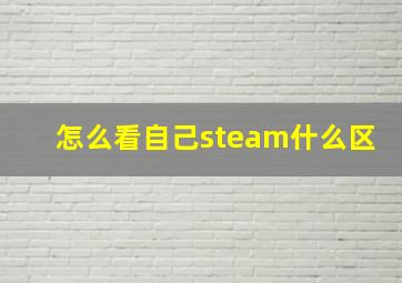 怎么看自己steam什么区