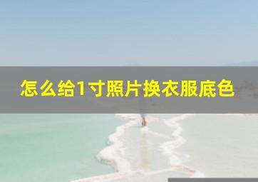 怎么给1寸照片换衣服底色