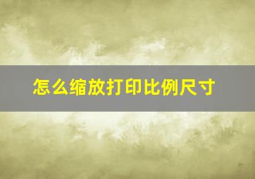 怎么缩放打印比例尺寸