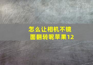 怎么让相机不镜面翻转呢苹果12