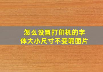 怎么设置打印机的字体大小尺寸不变呢图片