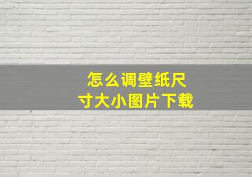 怎么调壁纸尺寸大小图片下载