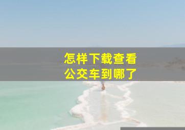 怎样下载查看公交车到哪了