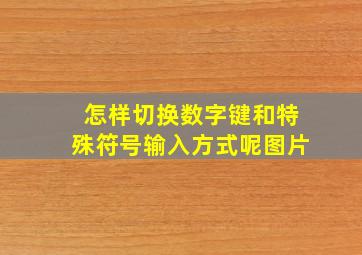 怎样切换数字键和特殊符号输入方式呢图片