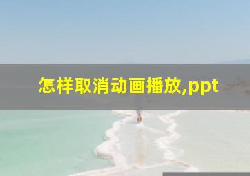 怎样取消动画播放,ppt