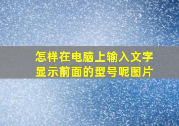 怎样在电脑上输入文字显示前面的型号呢图片