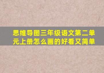 思维导图三年级语文第二单元上册怎么画的好看又简单