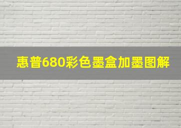 惠普680彩色墨盒加墨图解