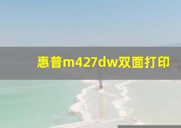 惠普m427dw双面打印