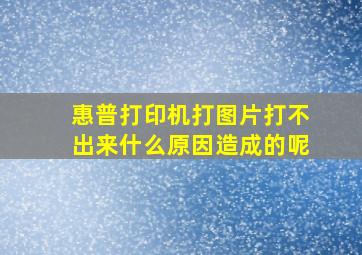 惠普打印机打图片打不出来什么原因造成的呢