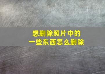 想删除照片中的一些东西怎么删除