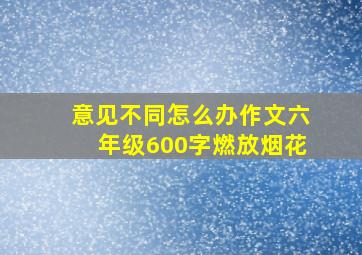 意见不同怎么办作文六年级600字燃放烟花