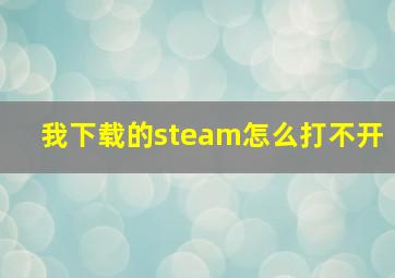 我下载的steam怎么打不开