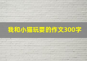 我和小猫玩耍的作文300字