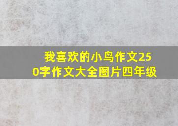 我喜欢的小鸟作文250字作文大全图片四年级