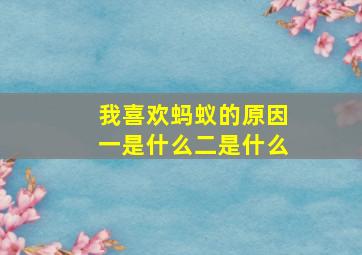 我喜欢蚂蚁的原因一是什么二是什么