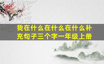 我在什么在什么在什么补充句子三个字一年级上册