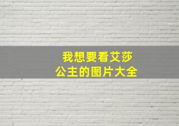 我想要看艾莎公主的图片大全