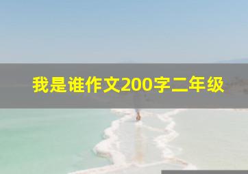 我是谁作文200字二年级