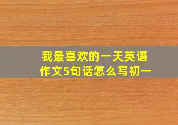 我最喜欢的一天英语作文5句话怎么写初一