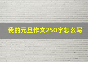 我的元旦作文250字怎么写