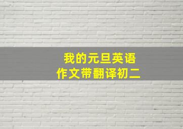 我的元旦英语作文带翻译初二