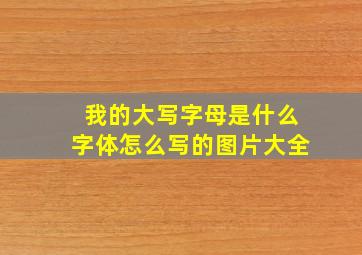 我的大写字母是什么字体怎么写的图片大全