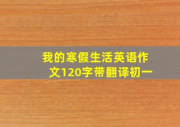 我的寒假生活英语作文120字带翻译初一