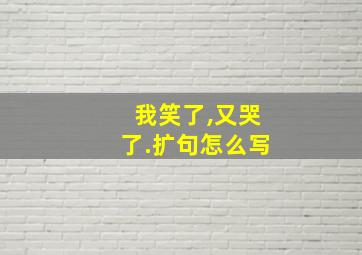 我笑了,又哭了.扩句怎么写