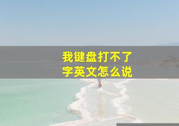 我键盘打不了字英文怎么说