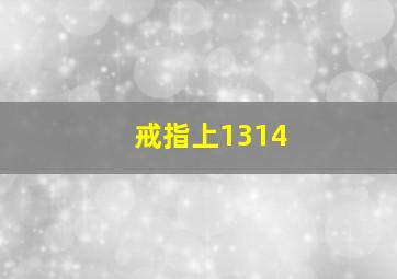 戒指上1314