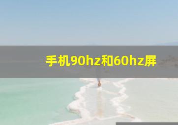 手机90hz和60hz屏