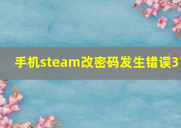 手机steam改密码发生错误31