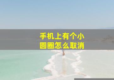 手机上有个小圆圈怎么取消